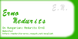 erno medurits business card
