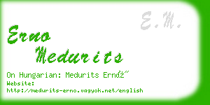 erno medurits business card